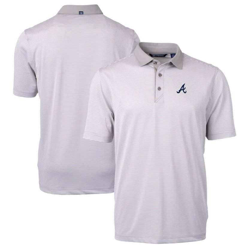 MLB Atlanta Braves Virtue Eco Pique Micro Stripe Recycled Polo