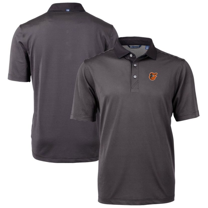 MLB Baltimore Orioles Virtue Eco Pique Micro Stripe Recycled Polo