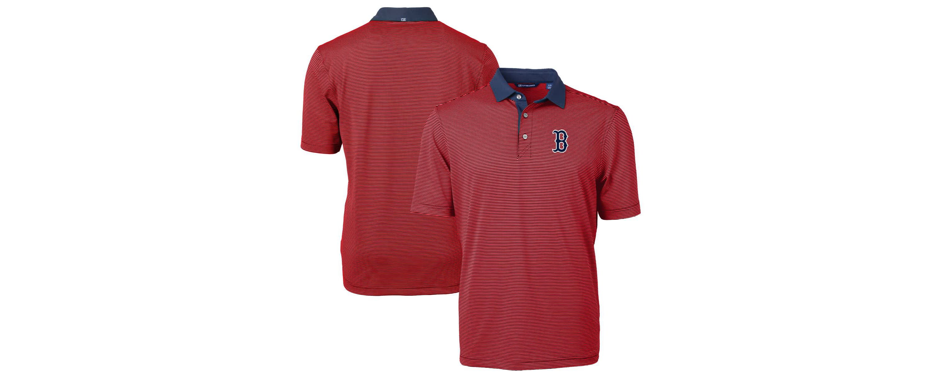 Boston Red Sox MLB Boston Sox Virtue Eco Pique Micro Stripe Recycled Polo