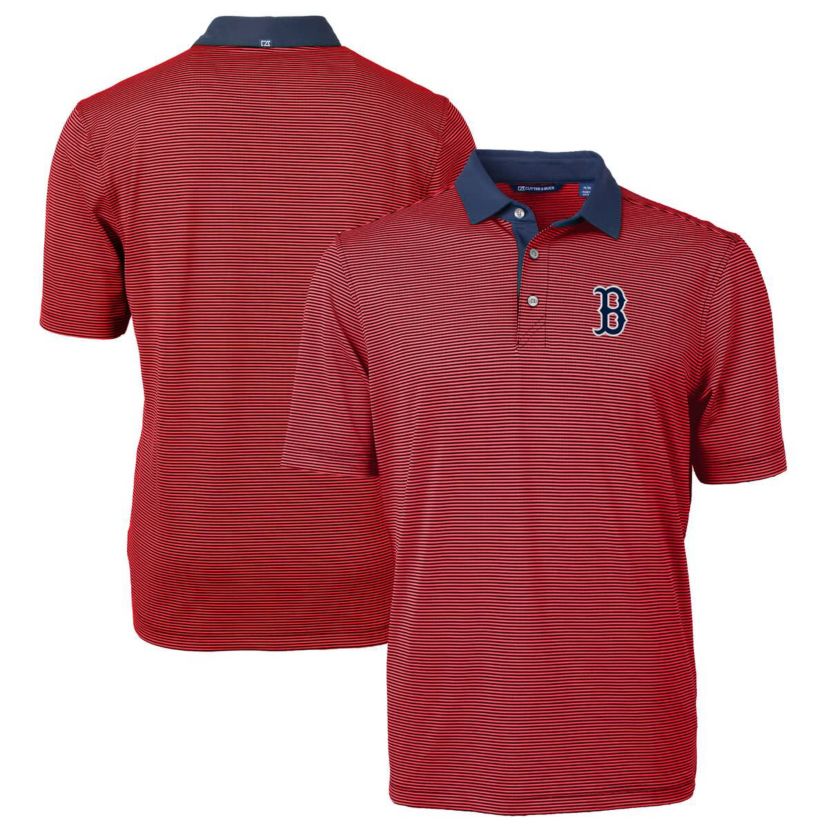 Boston Red Sox MLB Boston Sox Virtue Eco Pique Micro Stripe Recycled Polo