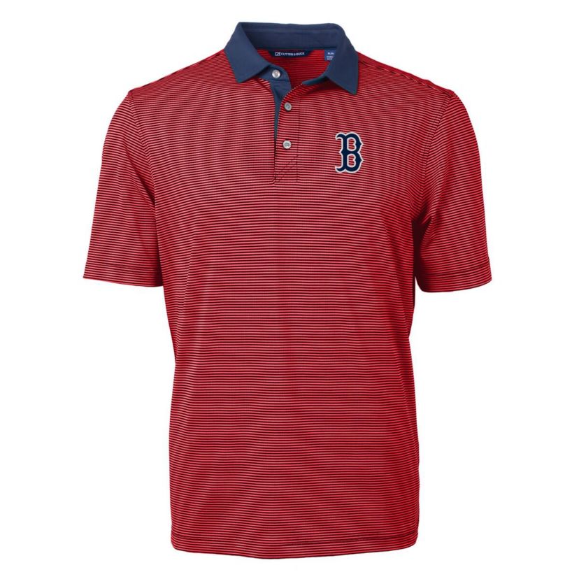 Boston Red Sox MLB Boston Sox Virtue Eco Pique Micro Stripe Recycled Polo