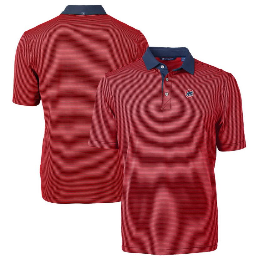MLB Chicago Cubs Virtue Eco Pique Micro Stripe Recycled Polo