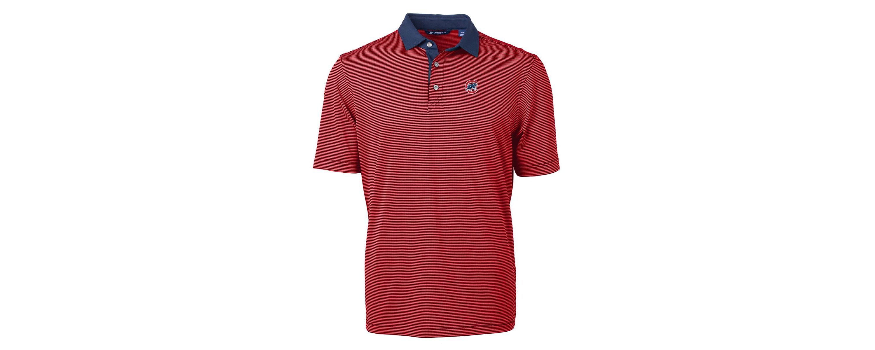 MLB Chicago Cubs Virtue Eco Pique Micro Stripe Recycled Polo