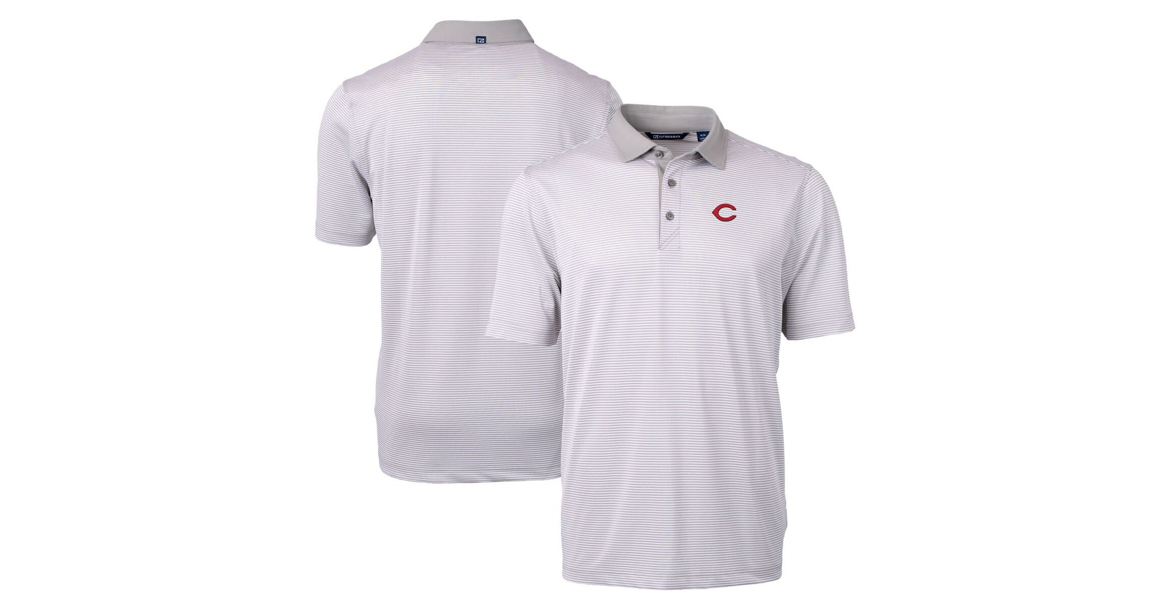 MLB Cincinnati Reds Virtue Eco Pique Micro Stripe Recycled Polo