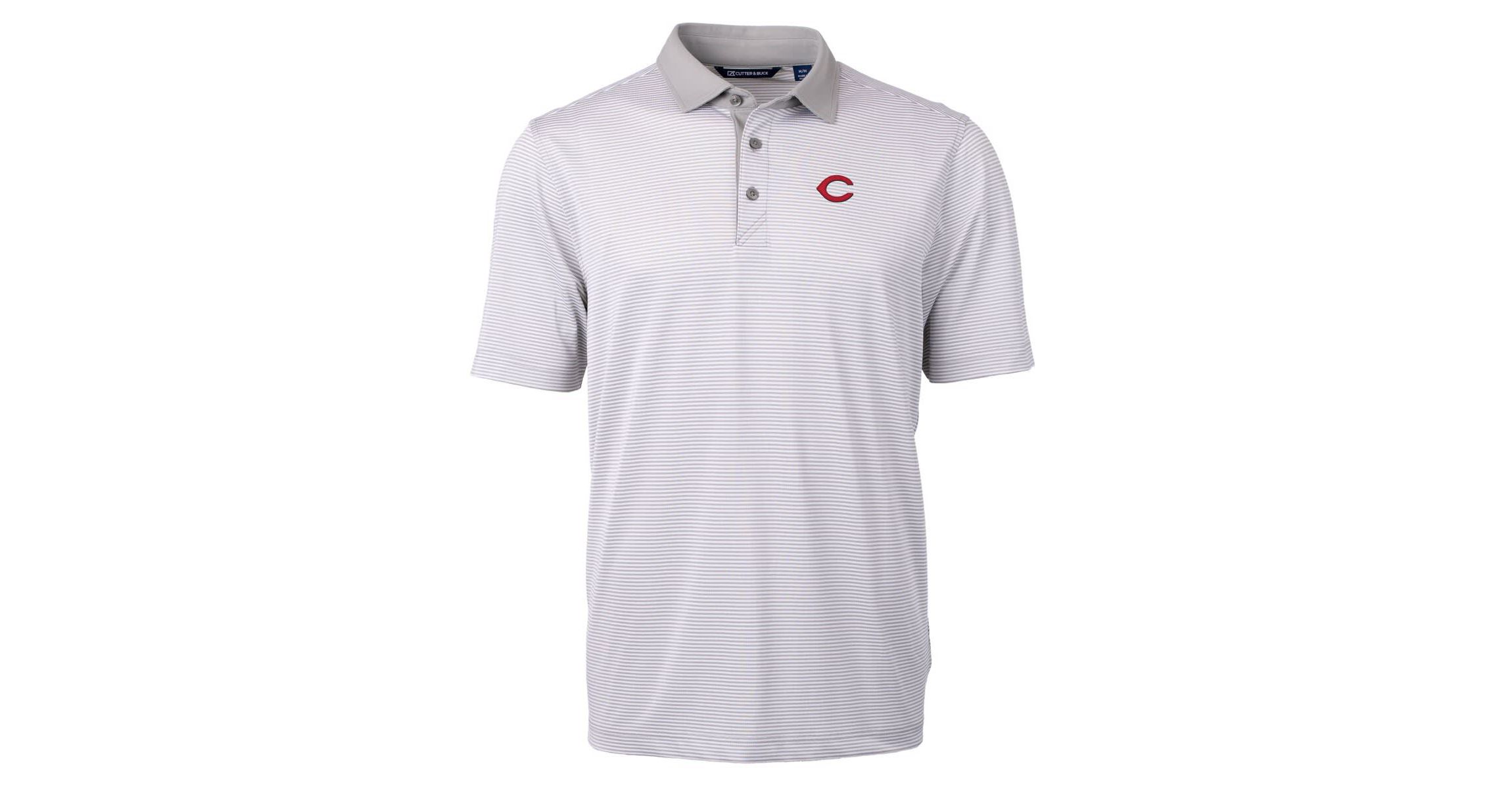 MLB Cincinnati Reds Virtue Eco Pique Micro Stripe Recycled Polo