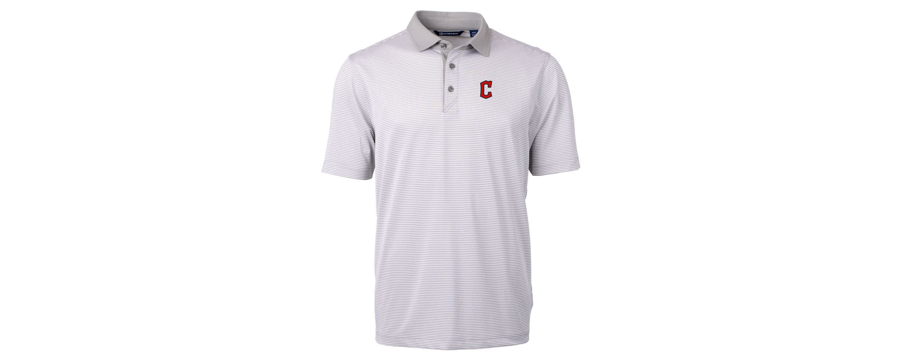 MLB Cleveland Guardians Virtue Eco Pique Micro Stripe Recycled Polo