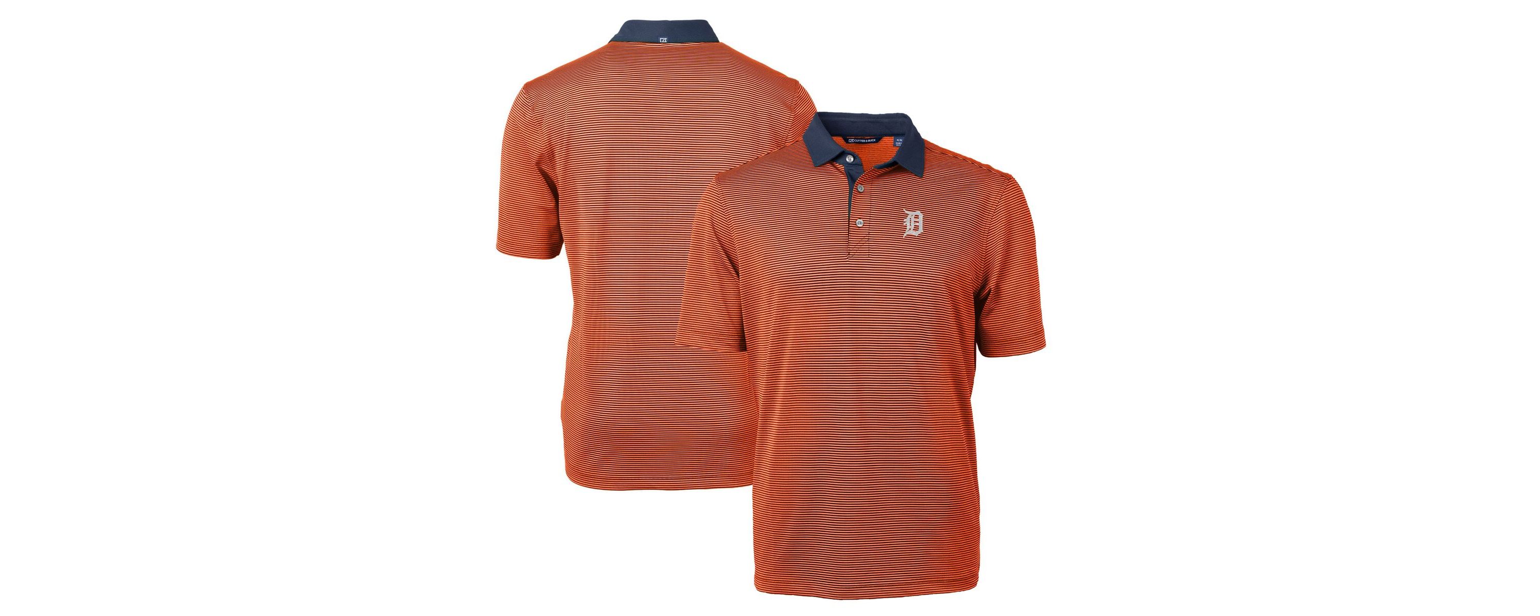 MLB Detroit Tigers Virtue Eco Pique Micro Stripe Recycled Polo