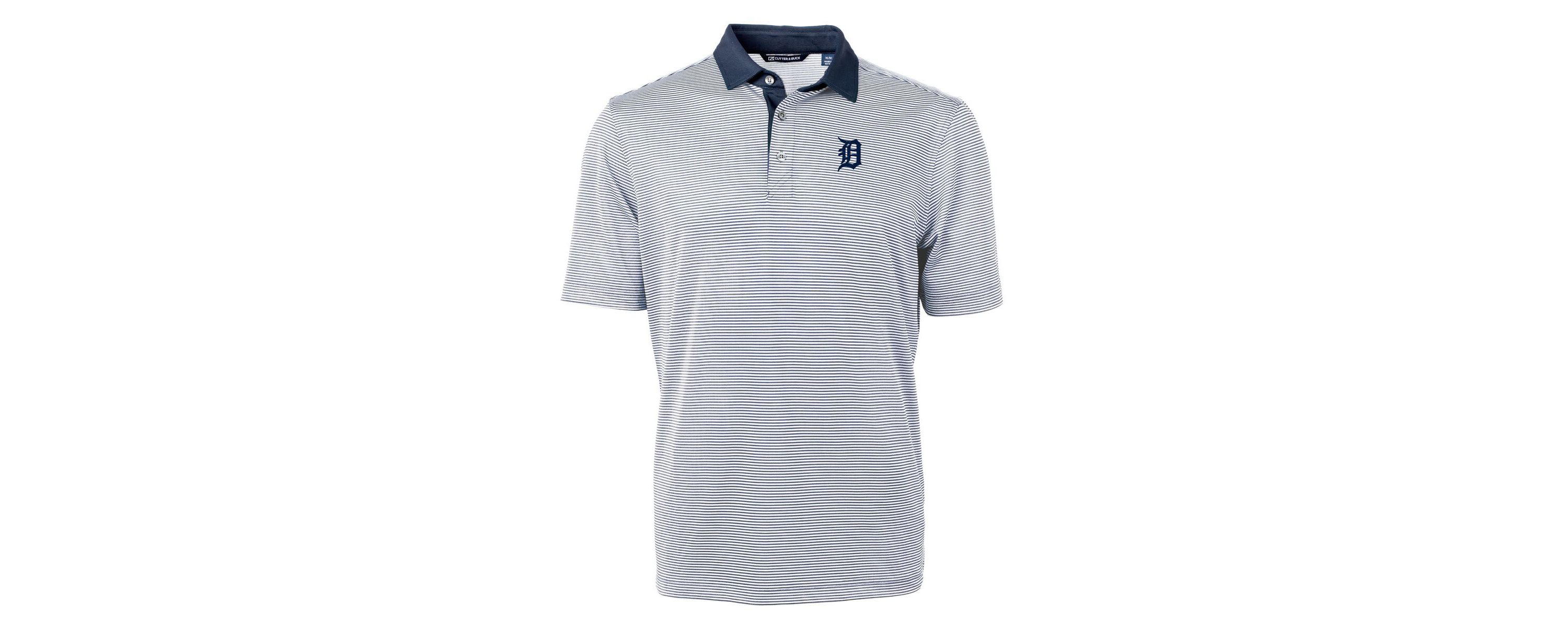 MLB Detroit Tigers Virtue Eco Pique Micro Stripe Recycled Polo