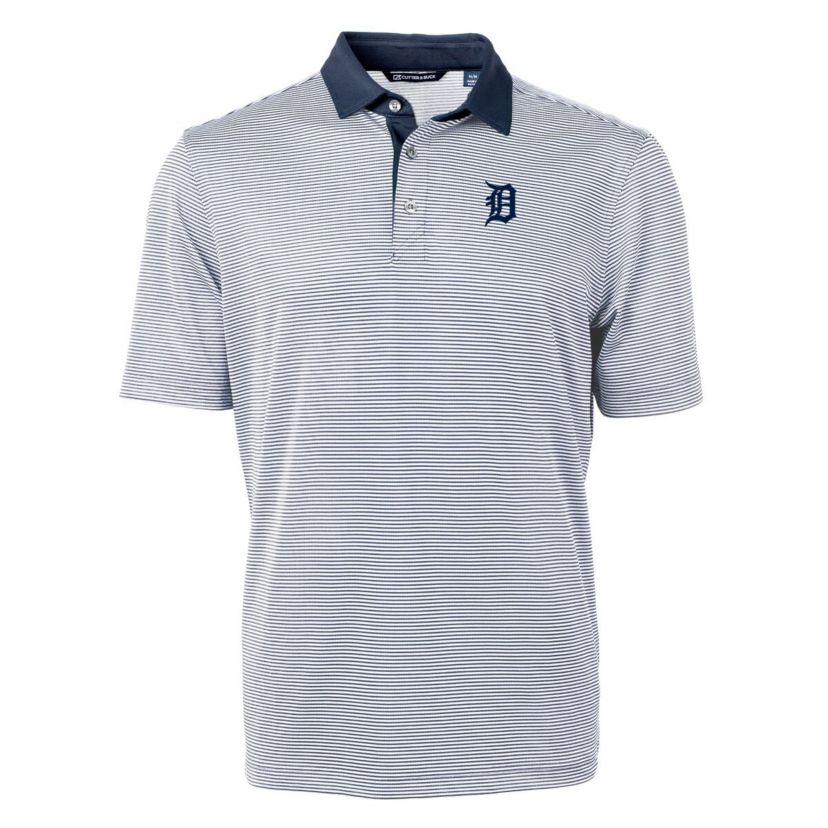 MLB Detroit Tigers Virtue Eco Pique Micro Stripe Recycled Polo