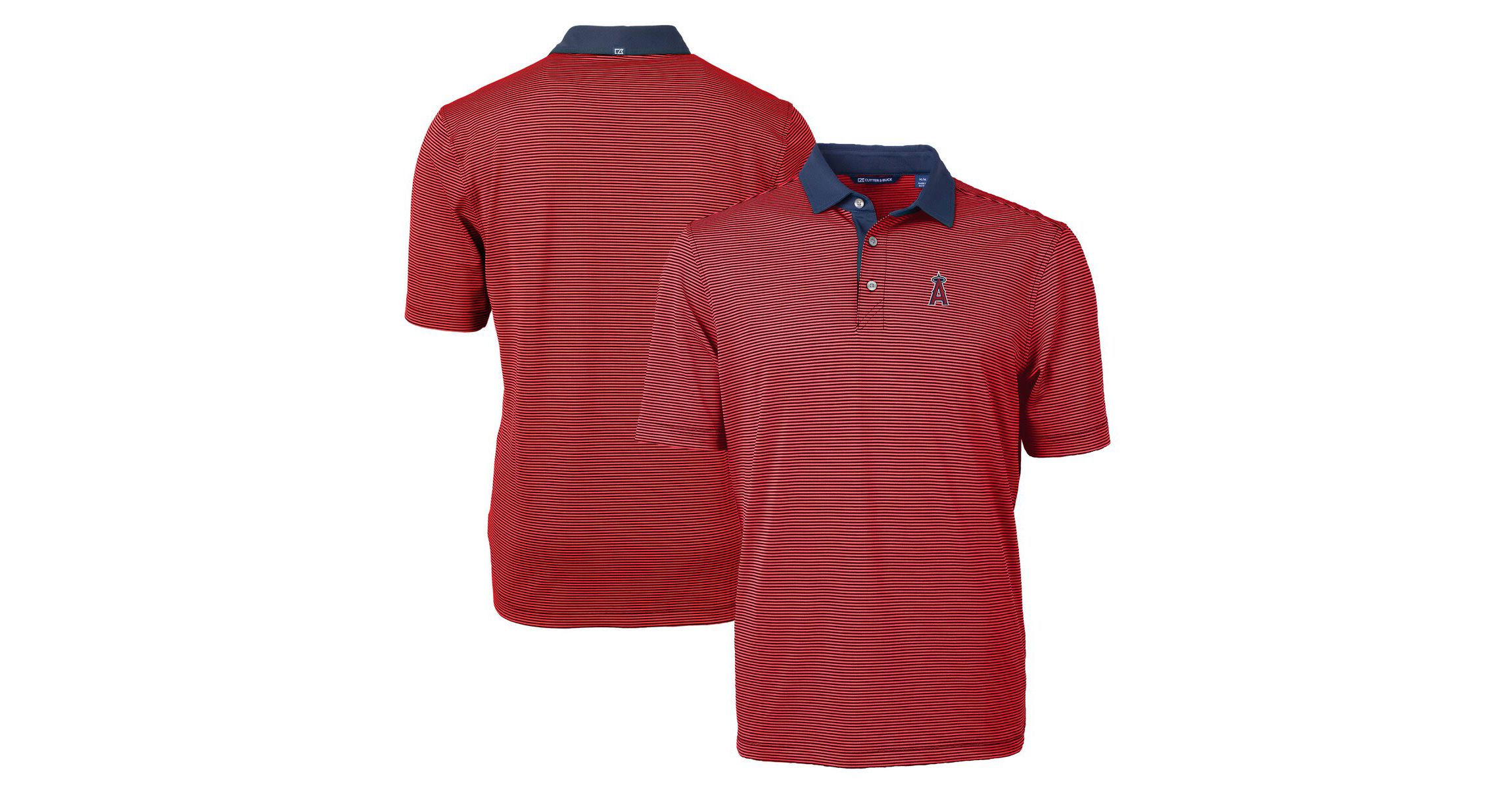 MLB Los Angeles Angels Virtue Eco Pique Micro Stripe Recycled Polo