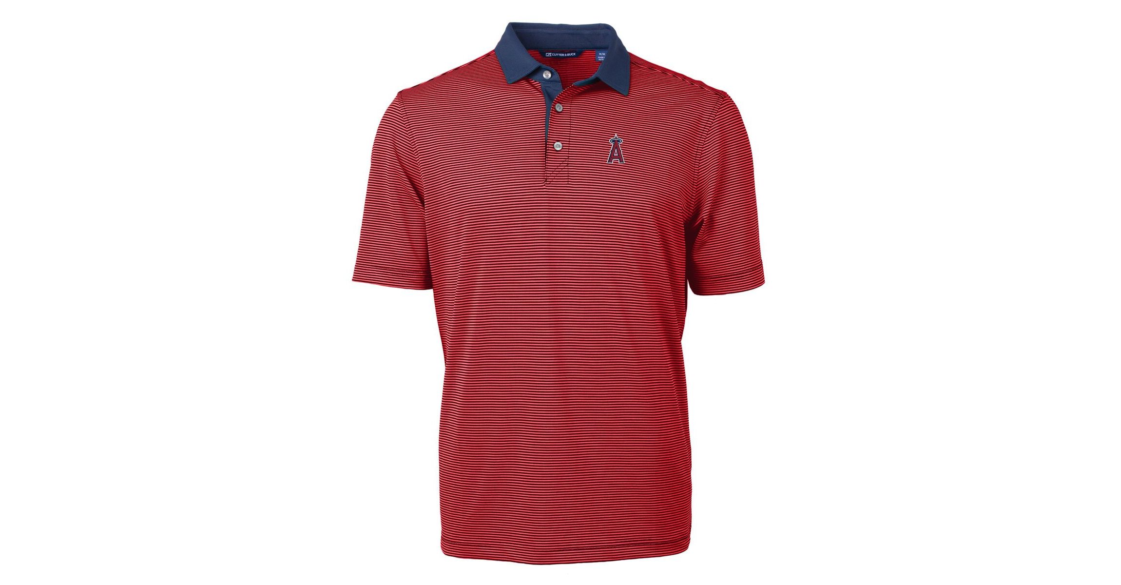 MLB Los Angeles Angels Virtue Eco Pique Micro Stripe Recycled Polo