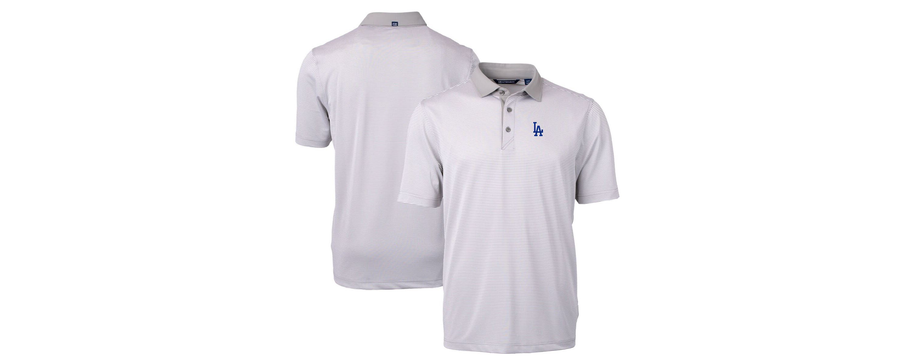 MLB Los Angeles Dodgers Virtue Eco Pique Micro Stripe Recycled Polo