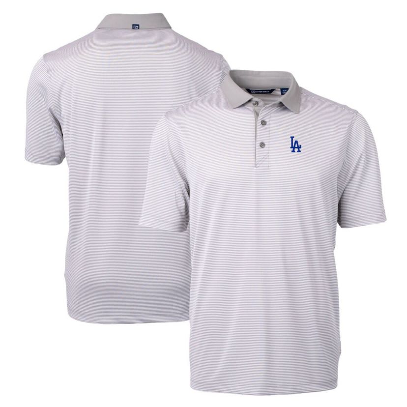 MLB Los Angeles Dodgers Virtue Eco Pique Micro Stripe Recycled Polo