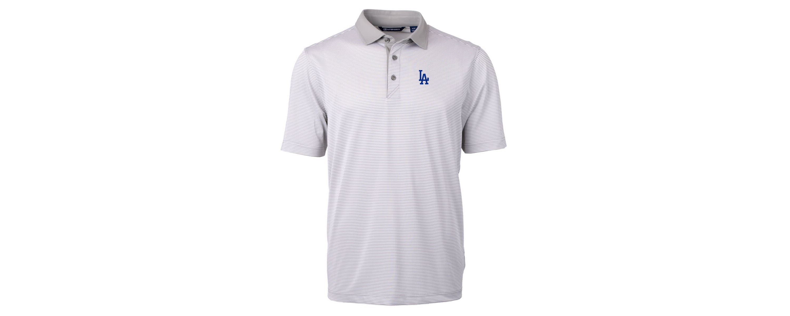MLB Los Angeles Dodgers Virtue Eco Pique Micro Stripe Recycled Polo