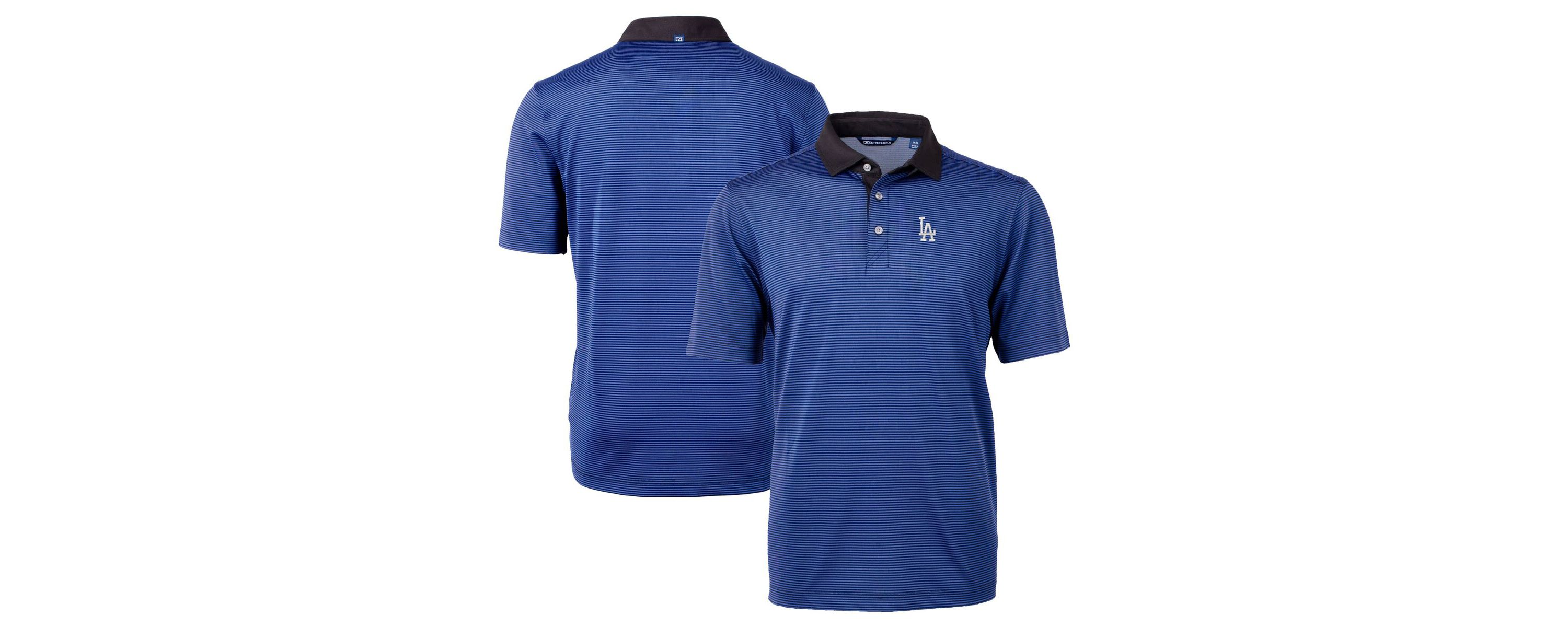 MLB Los Angeles Dodgers Virtue Eco Pique Micro Stripe Recycled Polo