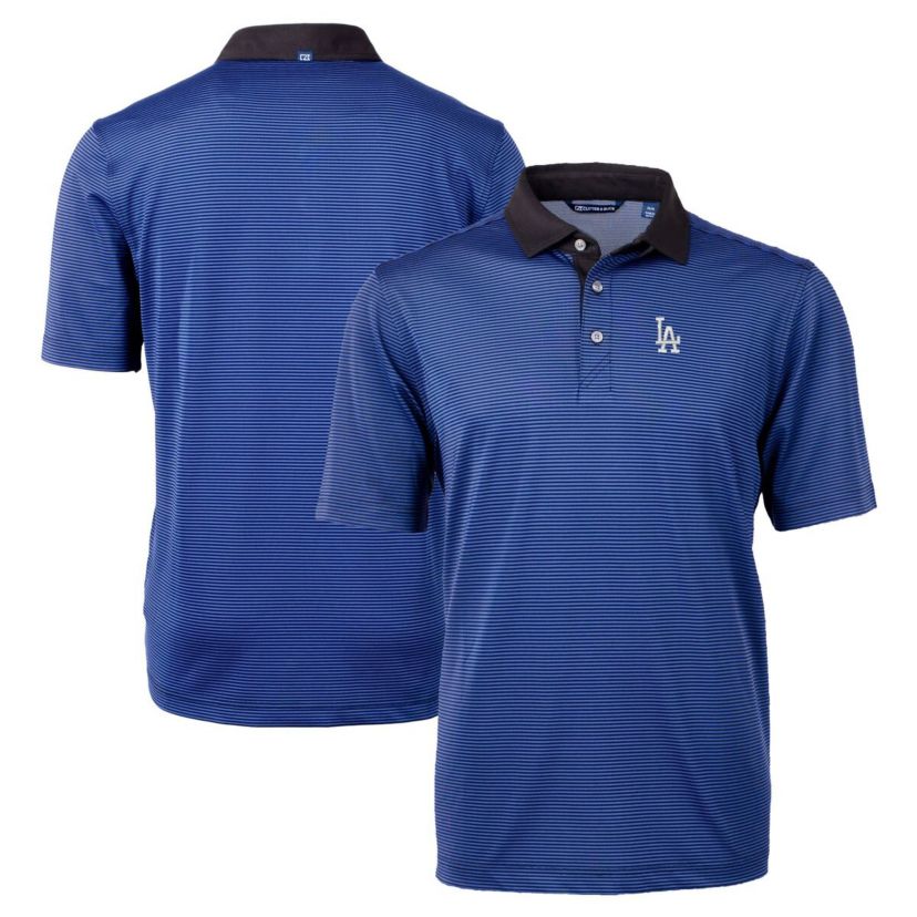 MLB Los Angeles Dodgers Virtue Eco Pique Micro Stripe Recycled Polo