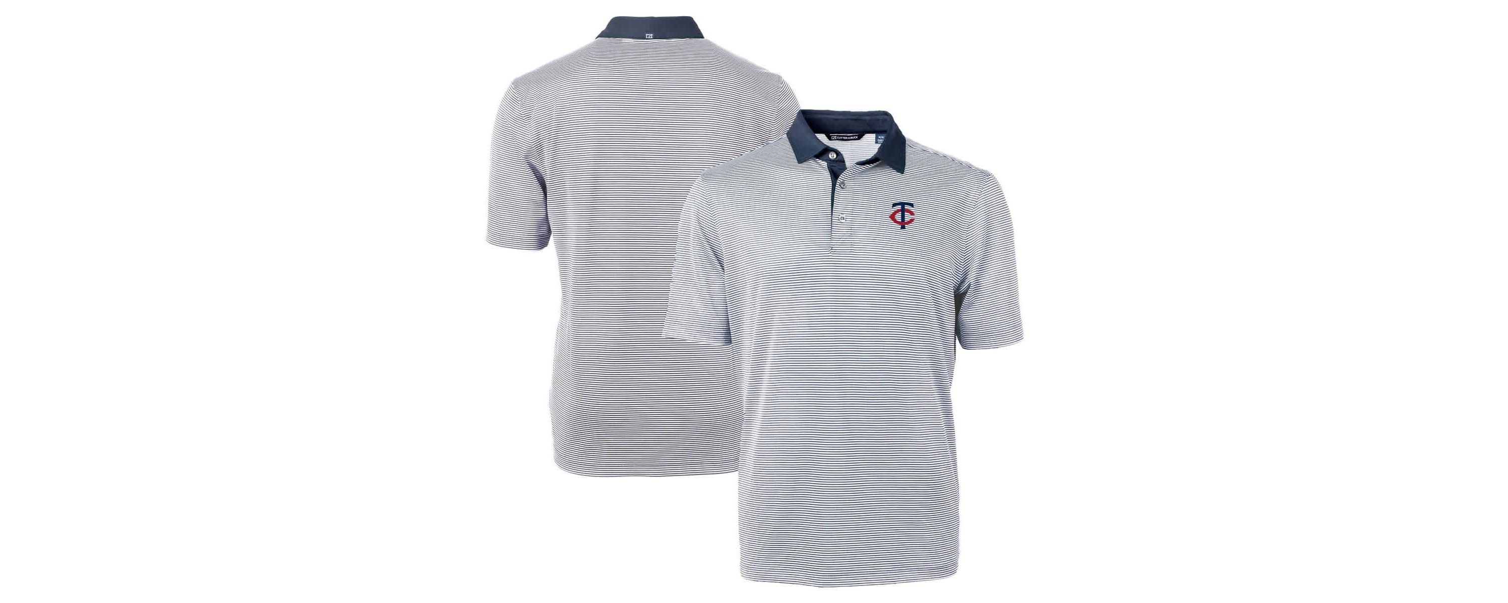 MLB Minnesota Twins Virtue Eco Pique Micro Stripe Recycled Polo