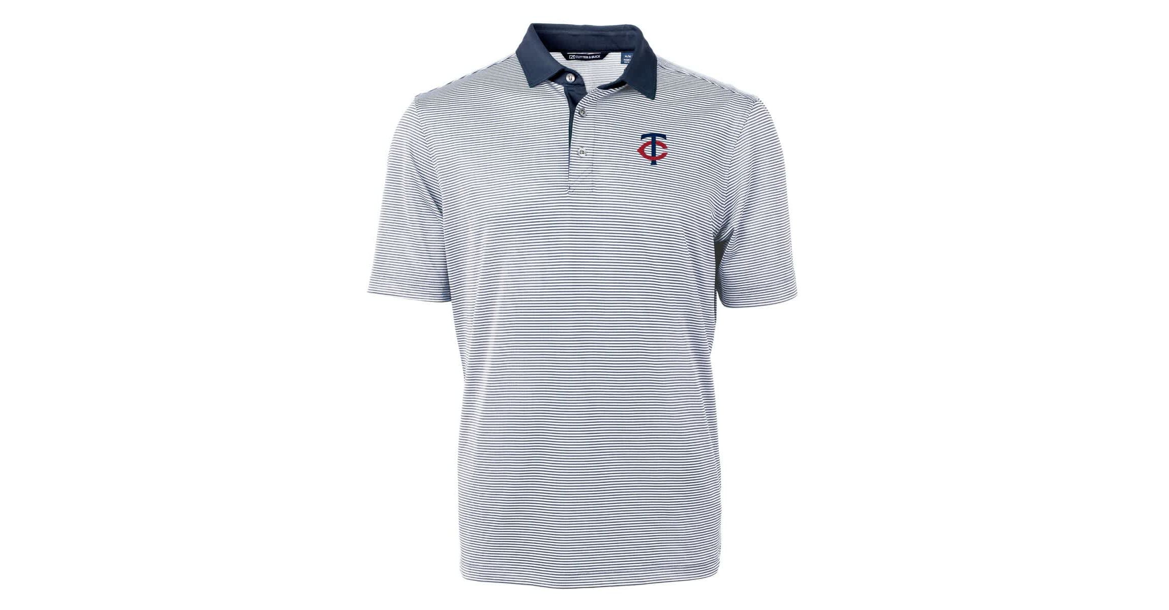 MLB Minnesota Twins Virtue Eco Pique Micro Stripe Recycled Polo