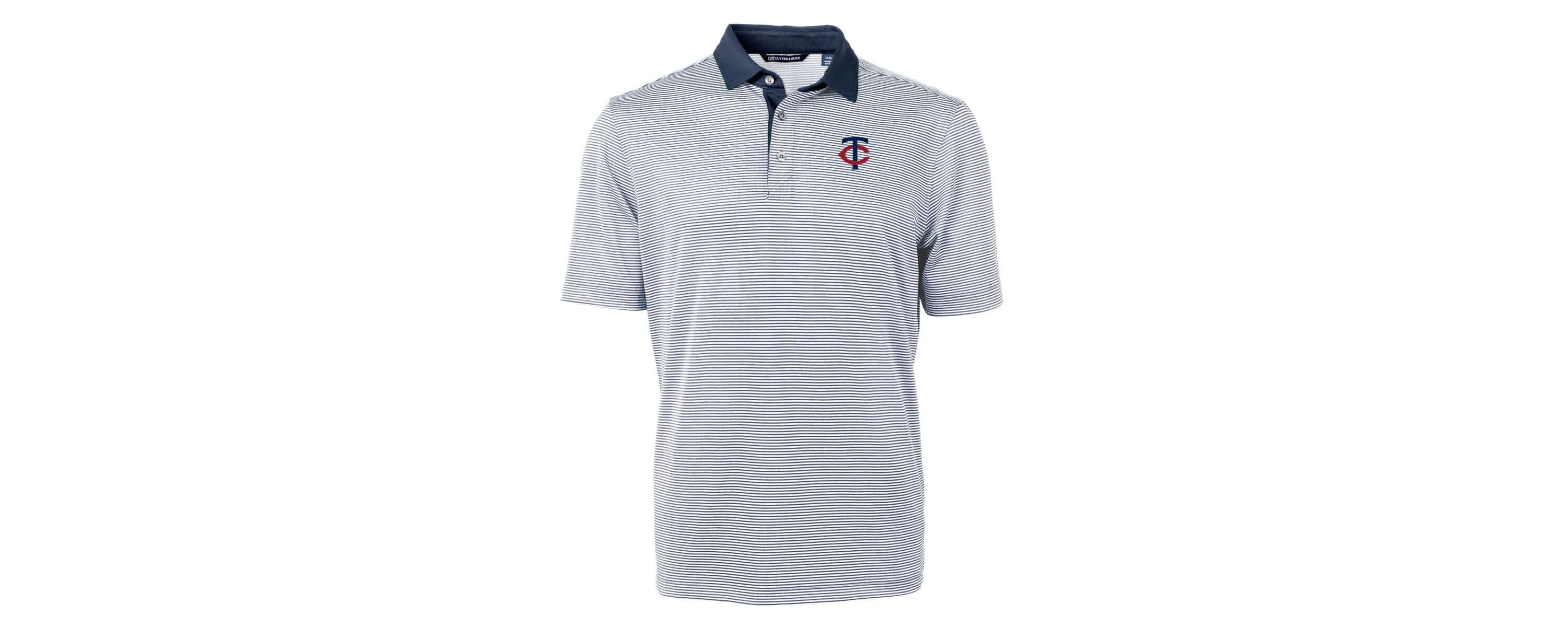 MLB Minnesota Twins Virtue Eco Pique Micro Stripe Recycled Polo