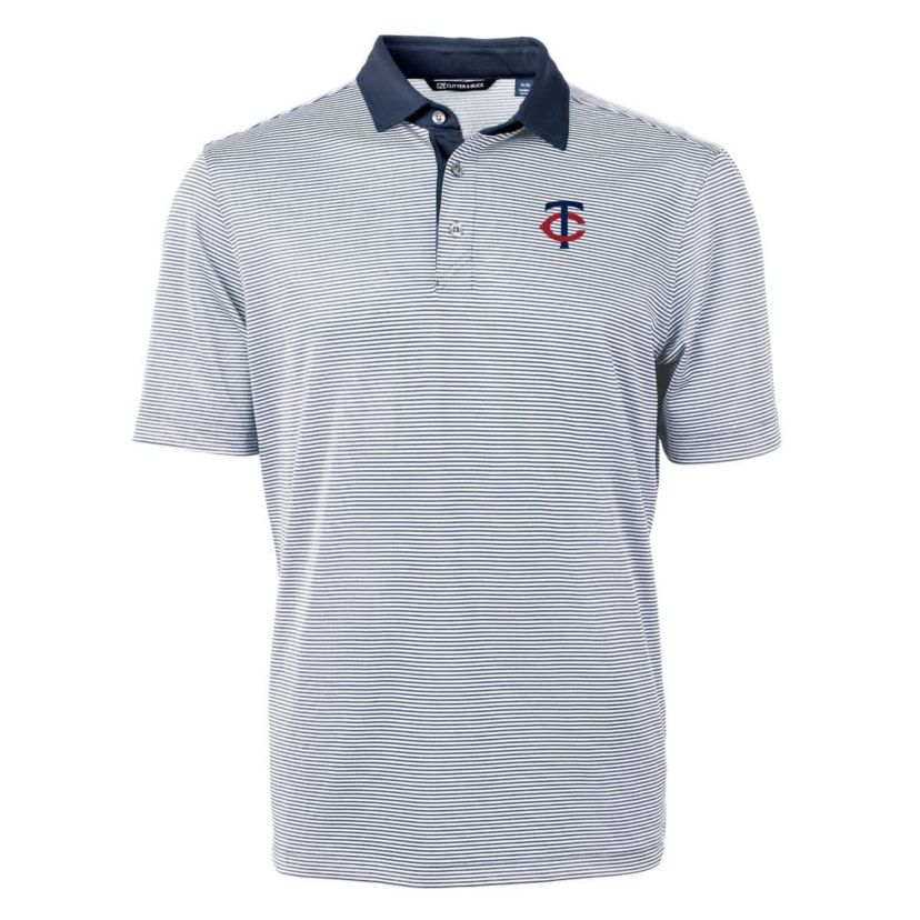 MLB Minnesota Twins Virtue Eco Pique Micro Stripe Recycled Polo