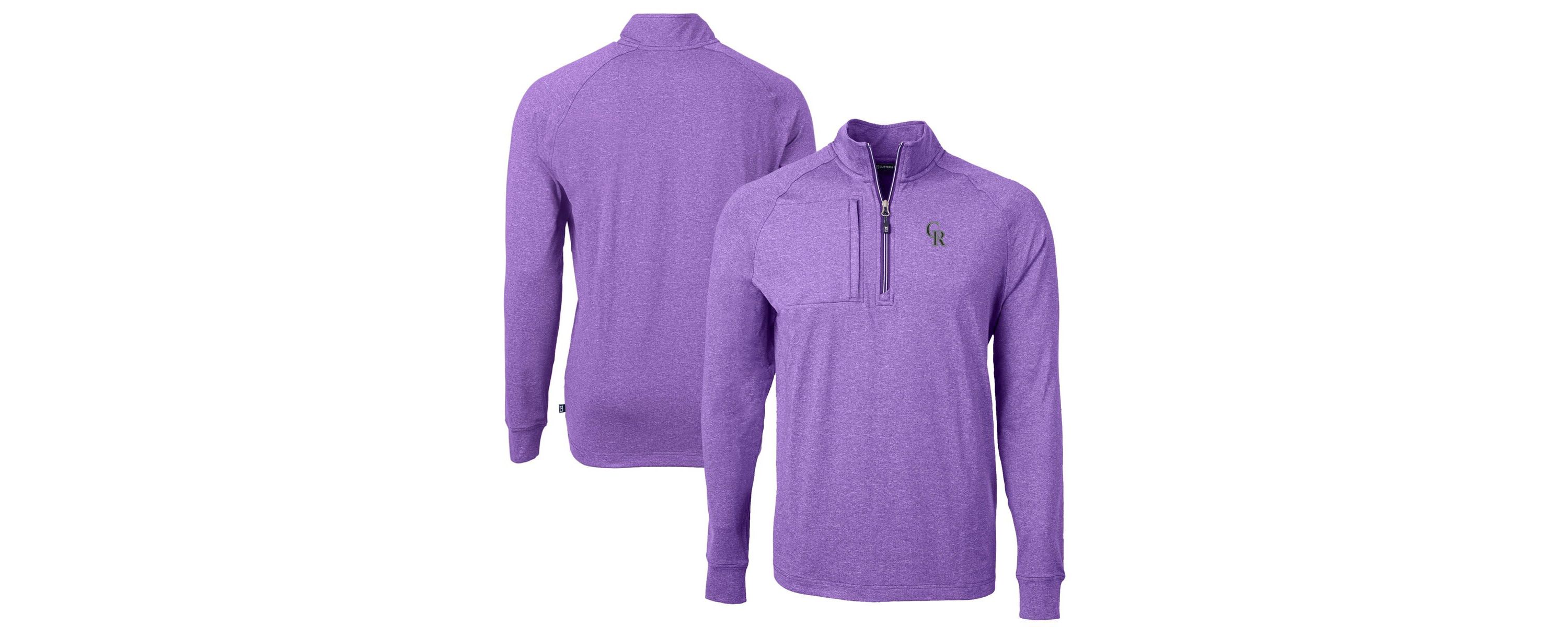 MLB Colorado Rockies Adapt Eco Knit Stretch Recycled Quarter-Zip Pullover Top