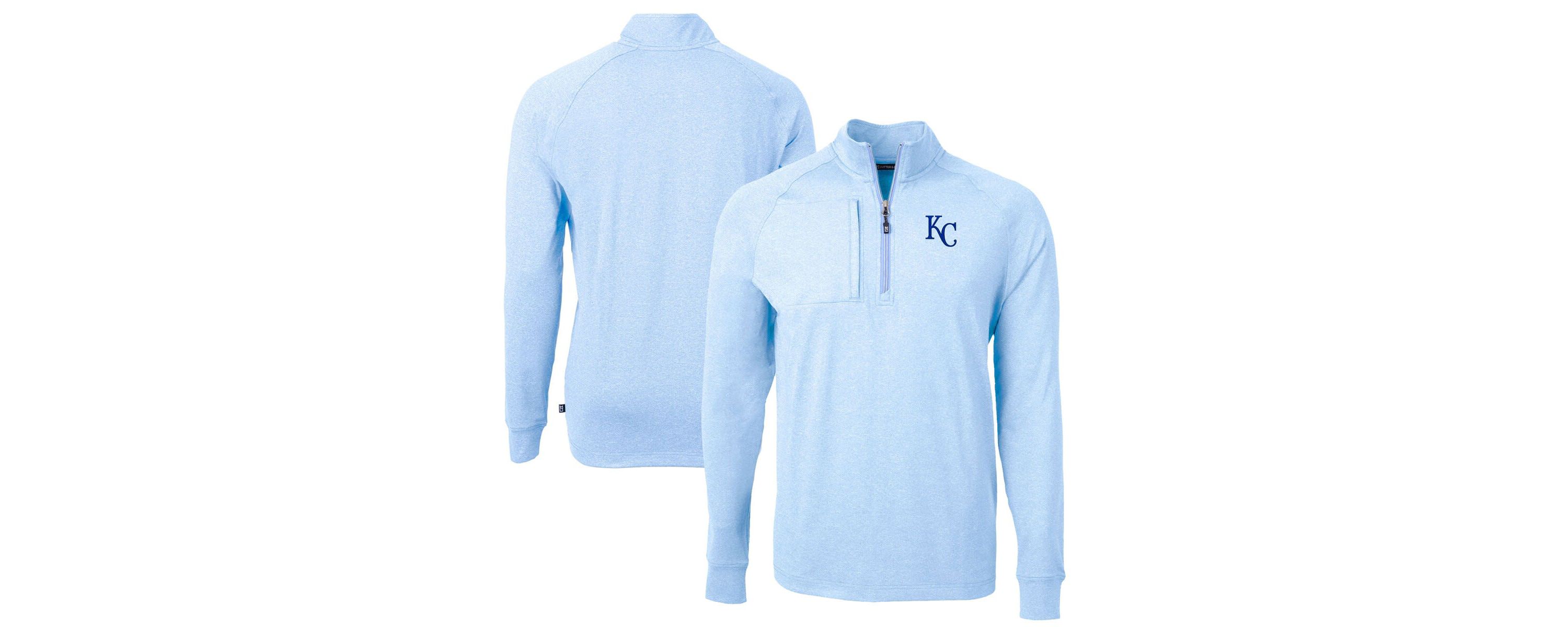 MLB Light Kansas City Royals Adapt Eco Knit Stretch Recycled Quarter-Zip Pullover Top
