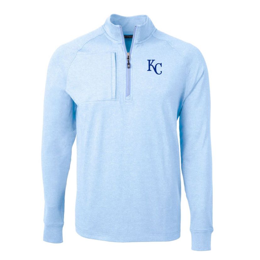 MLB Light Kansas City Royals Adapt Eco Knit Stretch Recycled Quarter-Zip Pullover Top