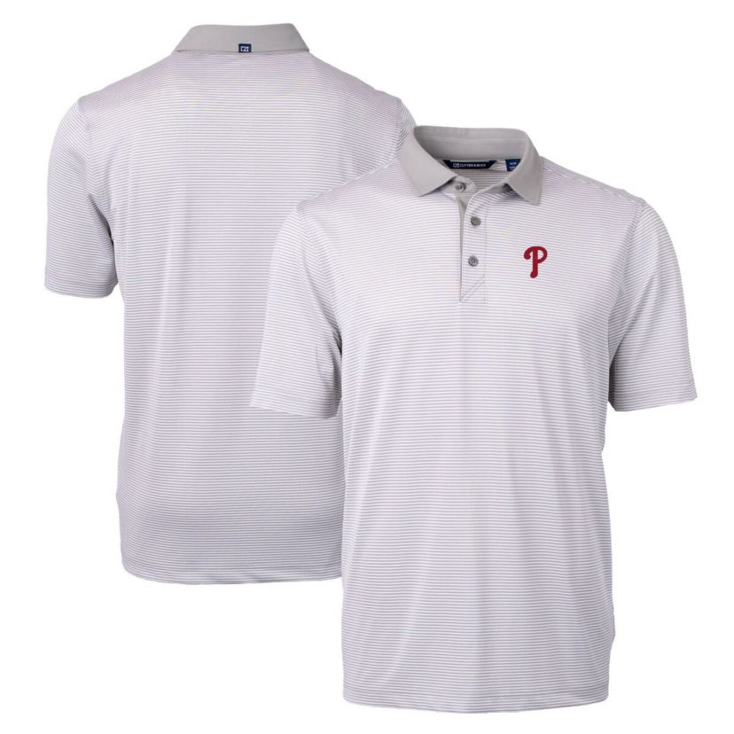 MLB Philadelphia Phillies Virtue Eco Pique Micro Stripe Recycled Polo