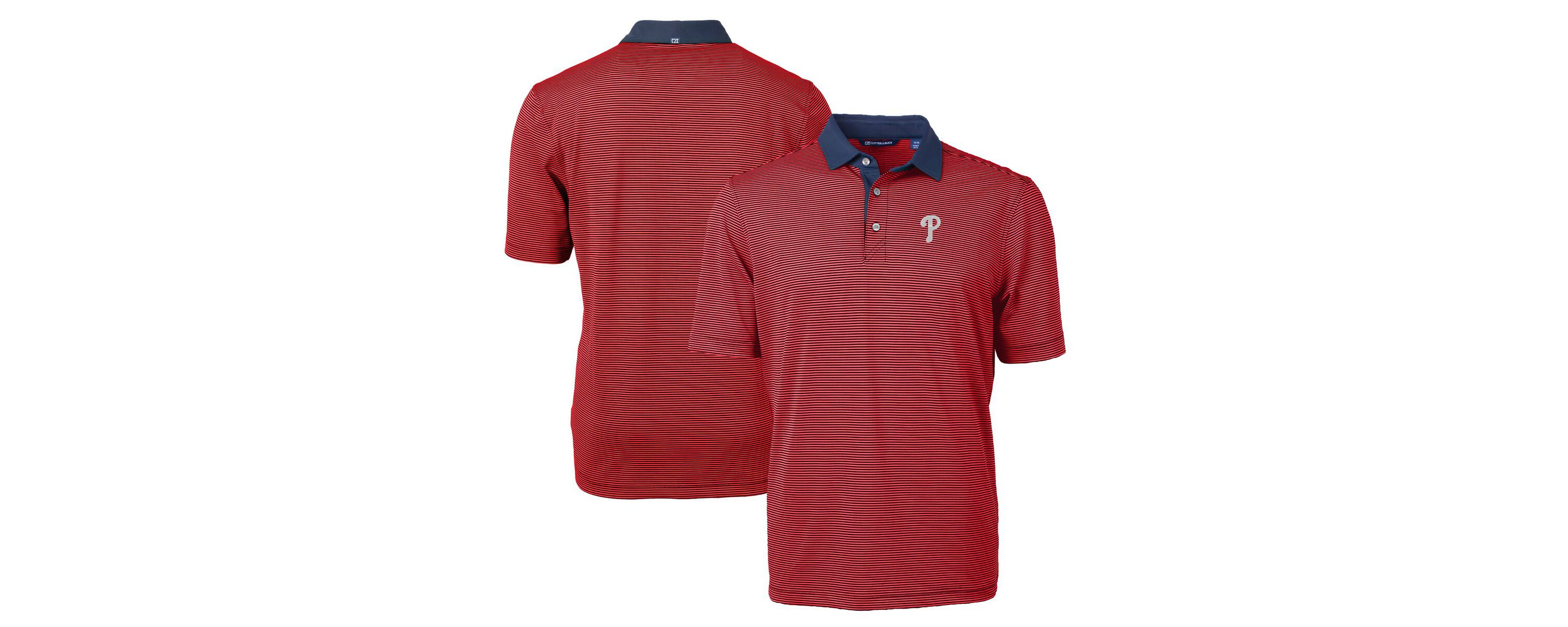 MLB Philadelphia Phillies Virtue Eco Pique Micro Stripe Recycled Polo