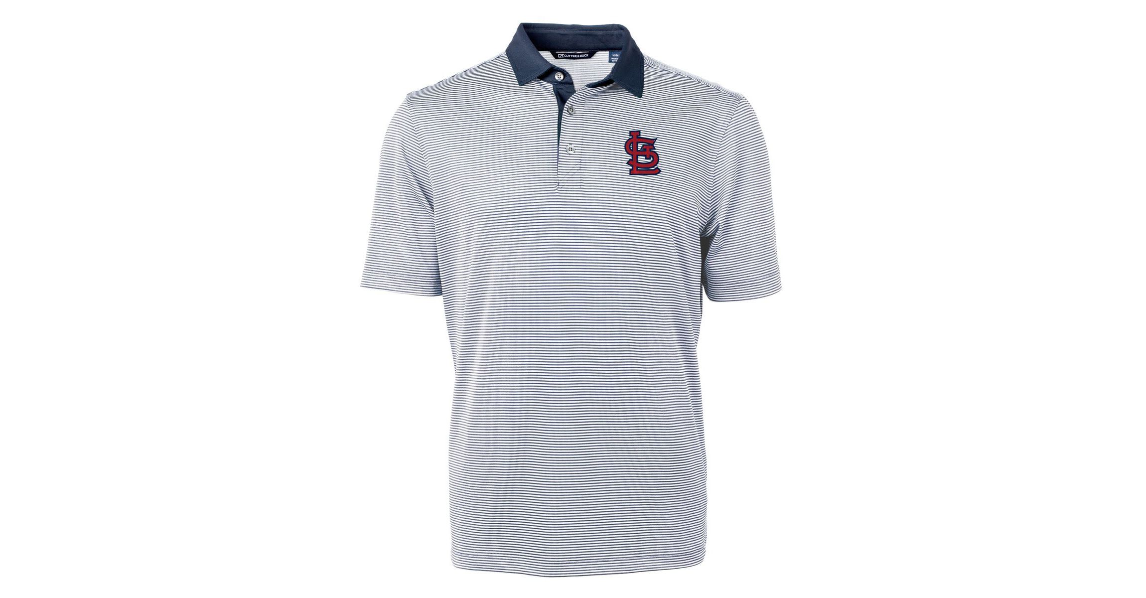 MLB St. Louis Cardinals Virtue Eco Pique Micro Stripe Recycled Polo