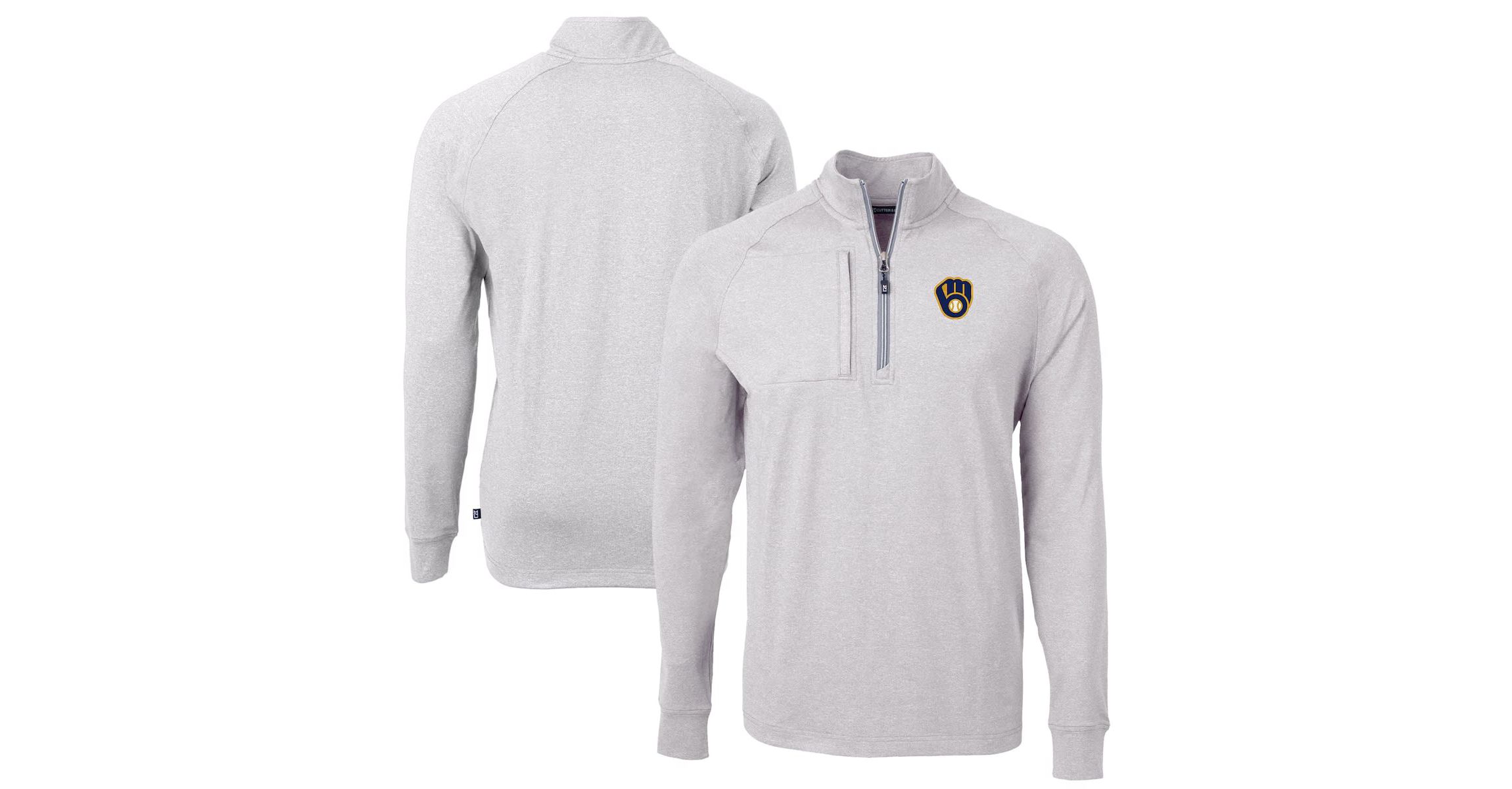 MLB Milwaukee Brewers Adapt Eco Knit Stretch Recycled Quarter-Zip Pullover Top