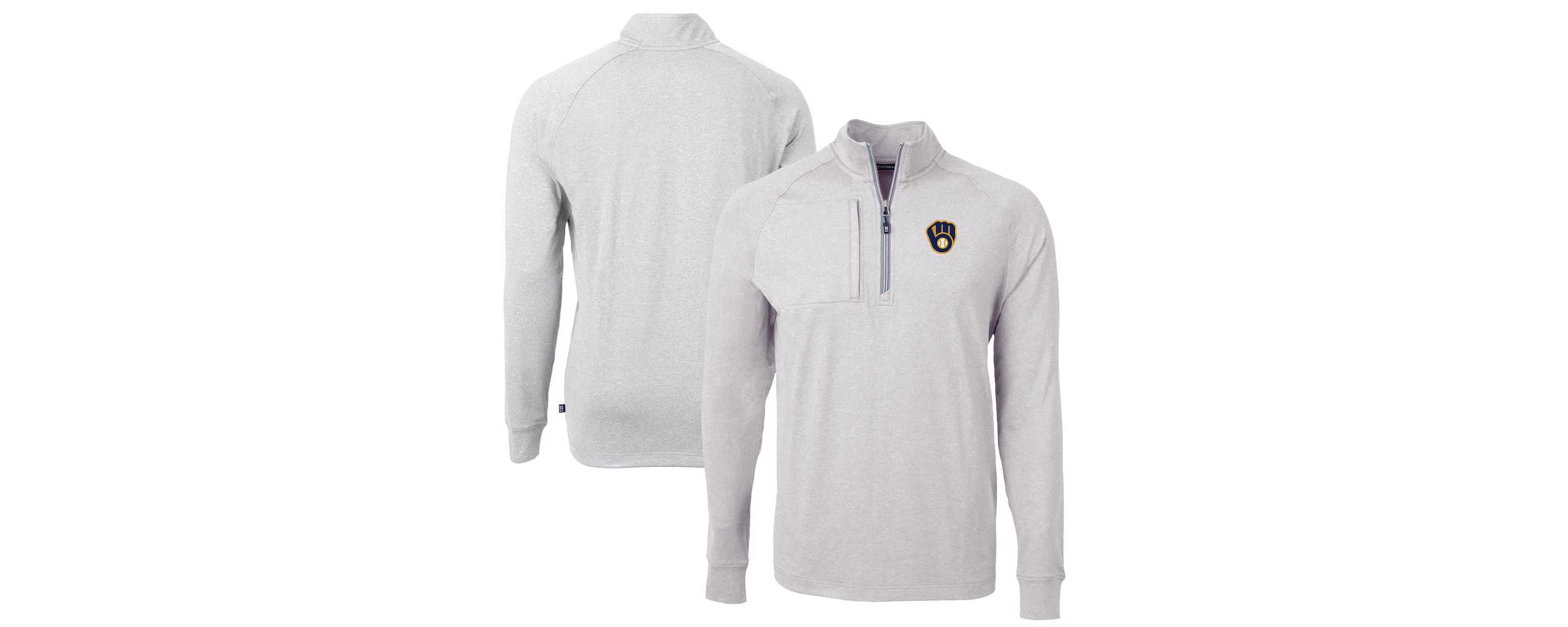 MLB Milwaukee Brewers Adapt Eco Knit Stretch Recycled Quarter-Zip Pullover Top