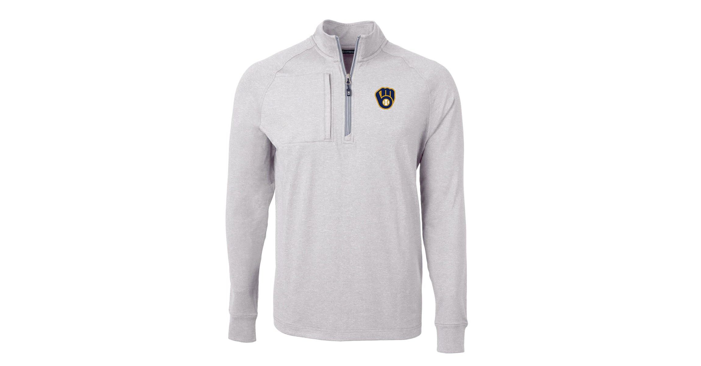MLB Milwaukee Brewers Adapt Eco Knit Stretch Recycled Quarter-Zip Pullover Top