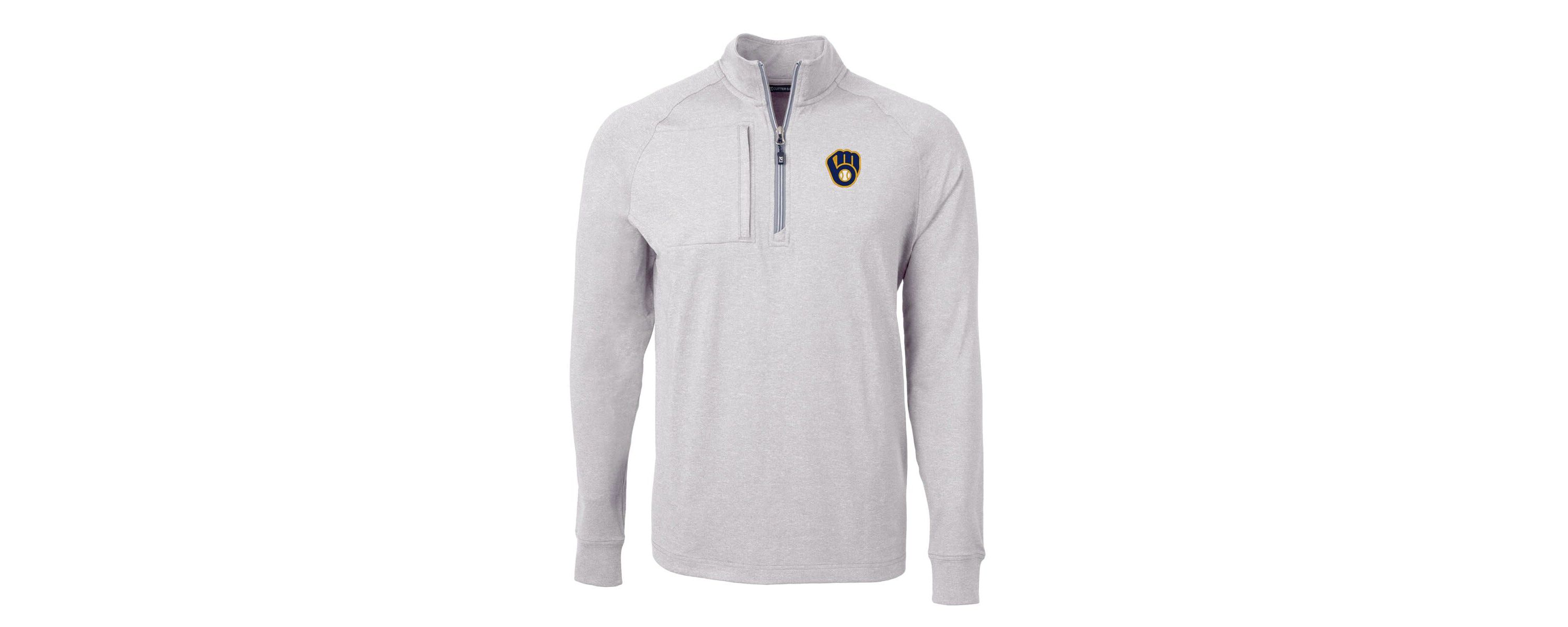 MLB Milwaukee Brewers Adapt Eco Knit Stretch Recycled Quarter-Zip Pullover Top