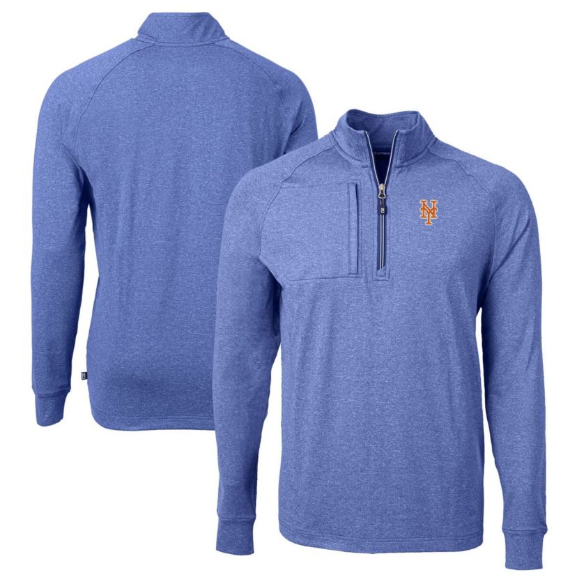 MLB New York Mets Adapt Eco Knit Stretch Recycled Quarter-Zip Pullover Top