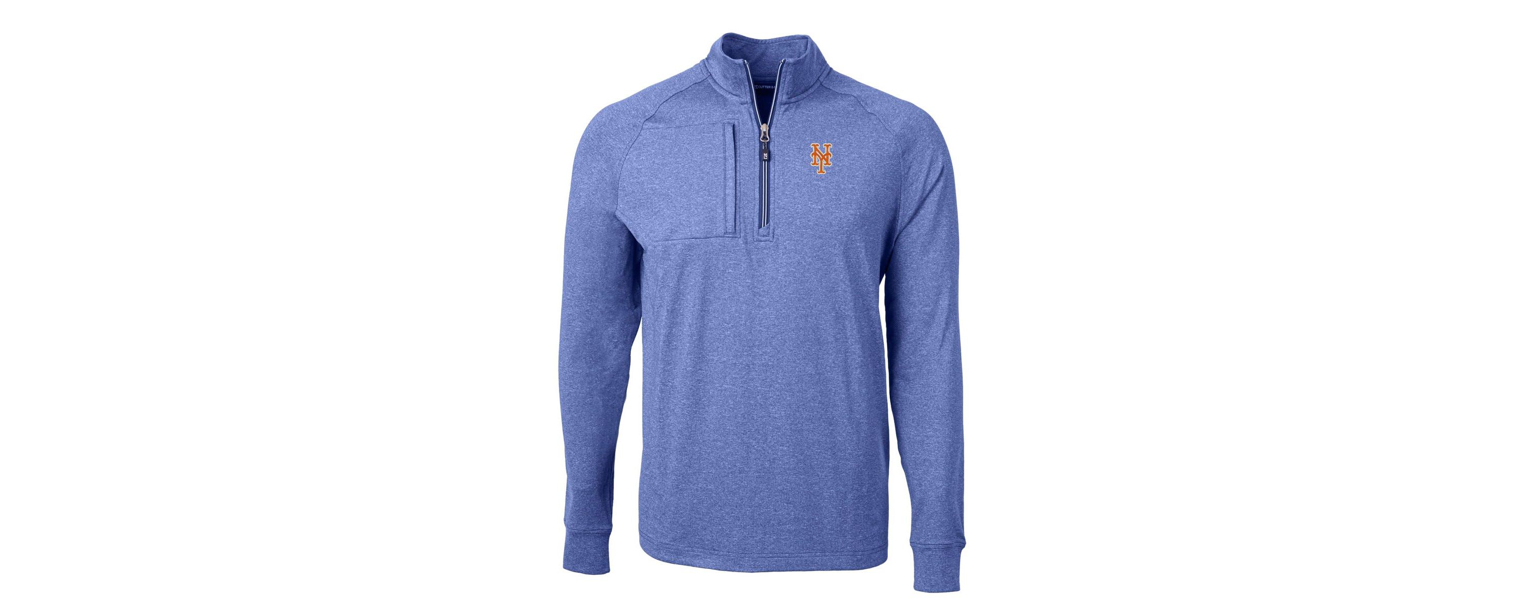 MLB New York Mets Adapt Eco Knit Stretch Recycled Quarter-Zip Pullover Top
