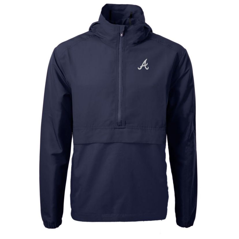 MLB Atlanta Braves Charter Eco Recycled Half-Zip Anorak Jacket