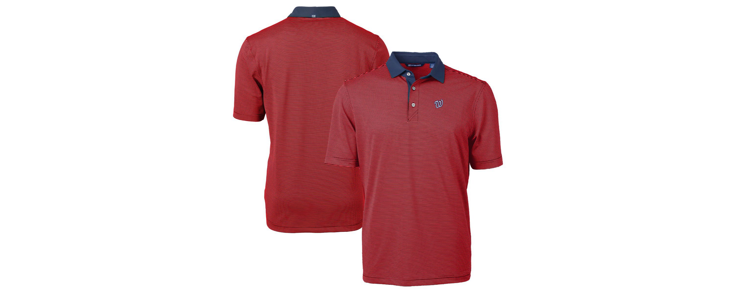 MLB Washington Nationals Virtue Eco Pique Micro Stripe Recycled Polo