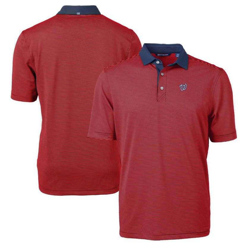 MLB Washington Nationals Virtue Eco Pique Micro Stripe Recycled Polo