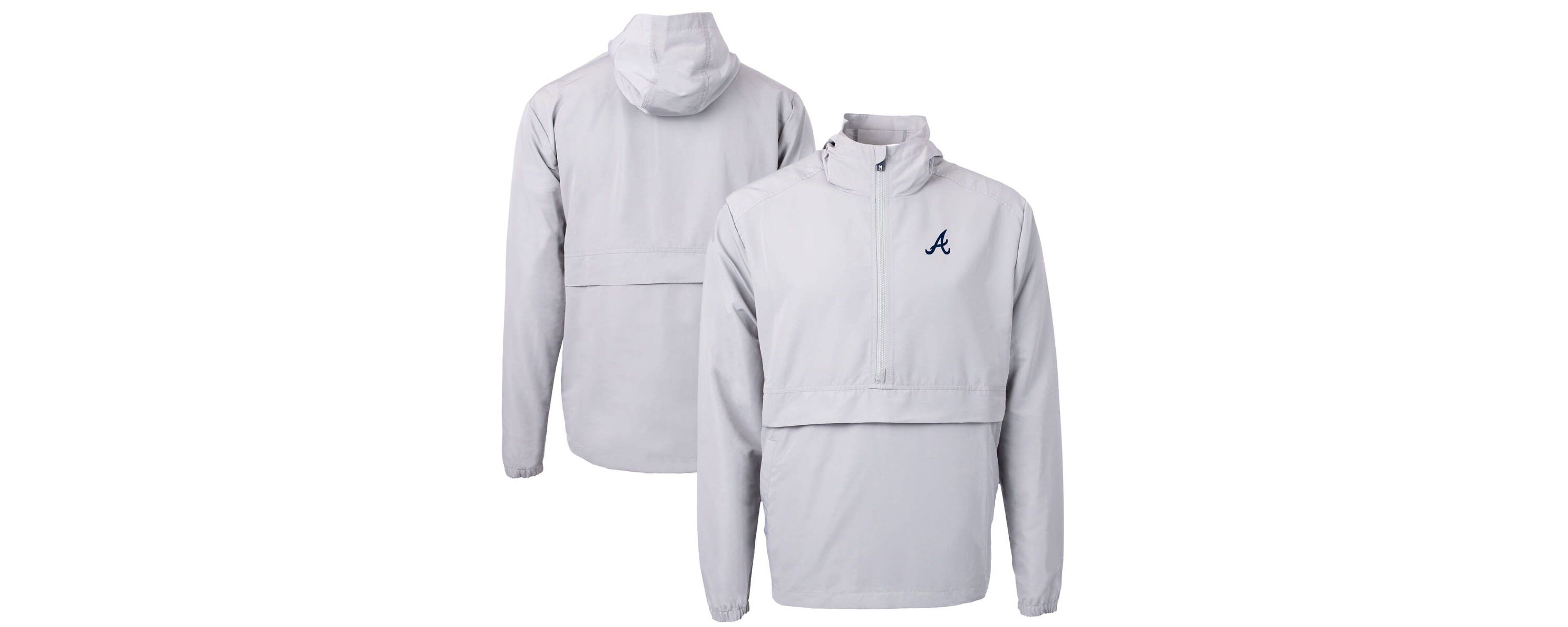 MLB Atlanta Braves Charter Eco Recycled Half-Zip Anorak Jacket