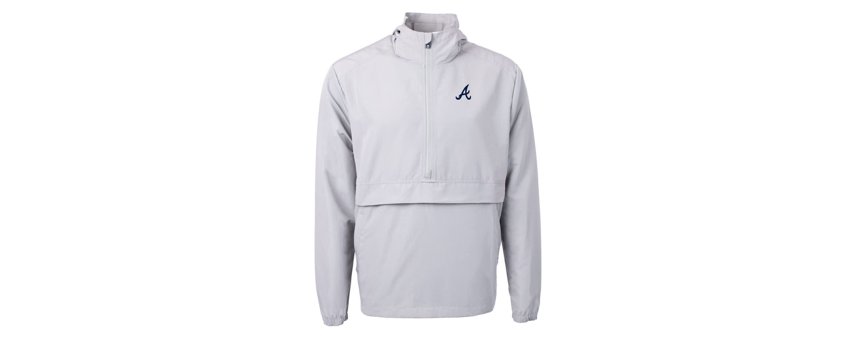 MLB Atlanta Braves Charter Eco Recycled Half-Zip Anorak Jacket