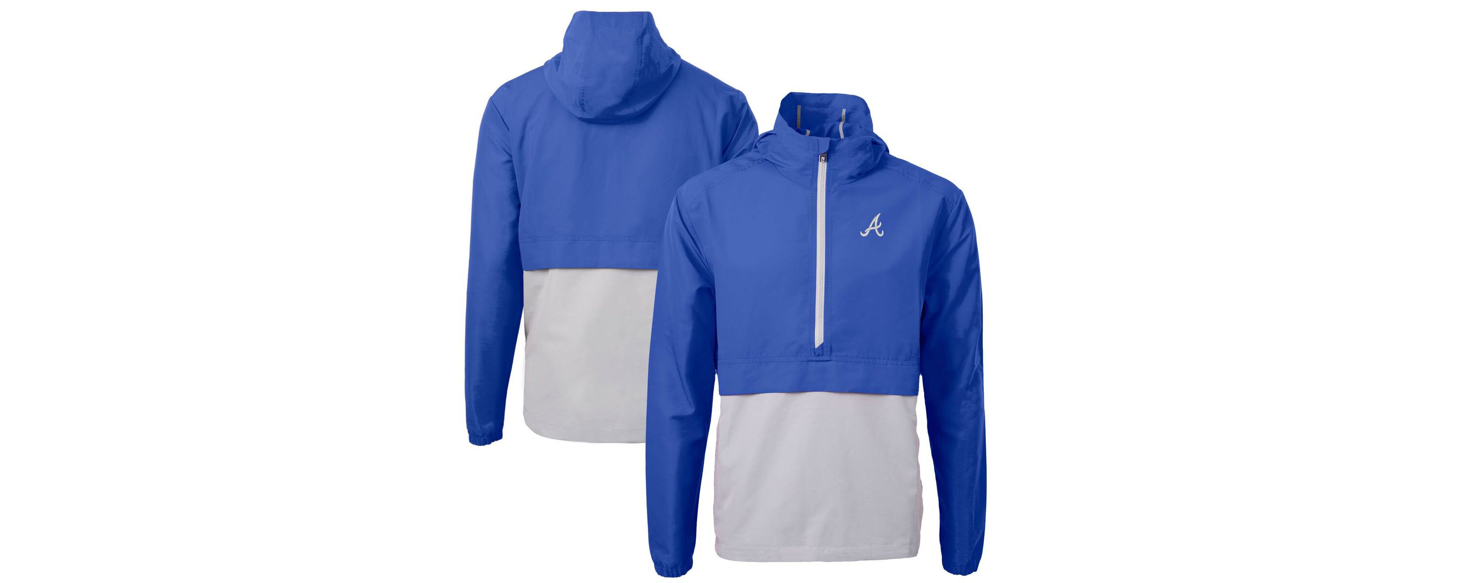 MLB Atlanta Braves Charter Eco Recycled Half-Zip Anorak Jacket