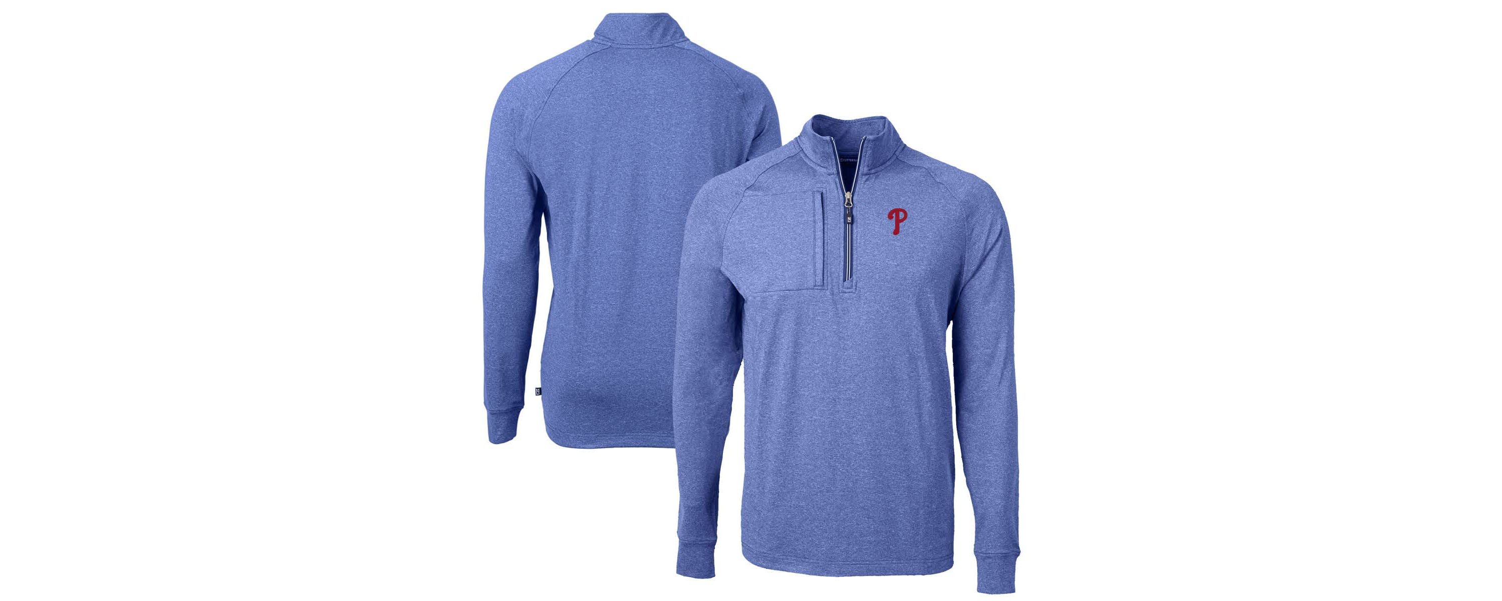 MLB Philadelphia Phillies Adapt Eco Knit Stretch Recycled Quarter-Zip Pullover Top