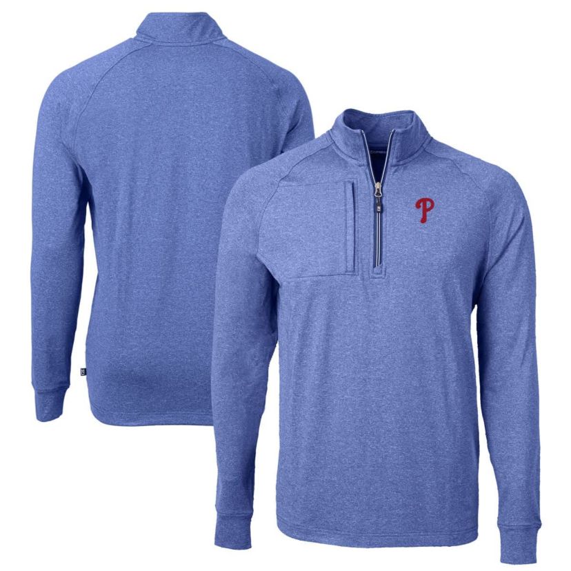 MLB Philadelphia Phillies Adapt Eco Knit Stretch Recycled Quarter-Zip Pullover Top