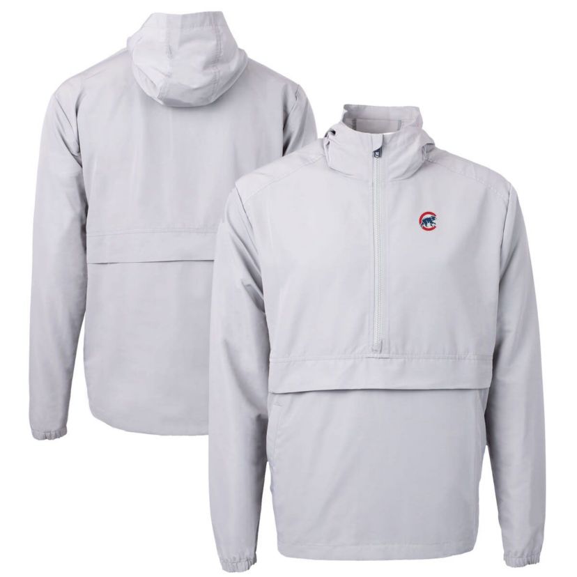 MLB Chicago Cubs Charter Eco Recycled Half-Zip Anorak Jacket