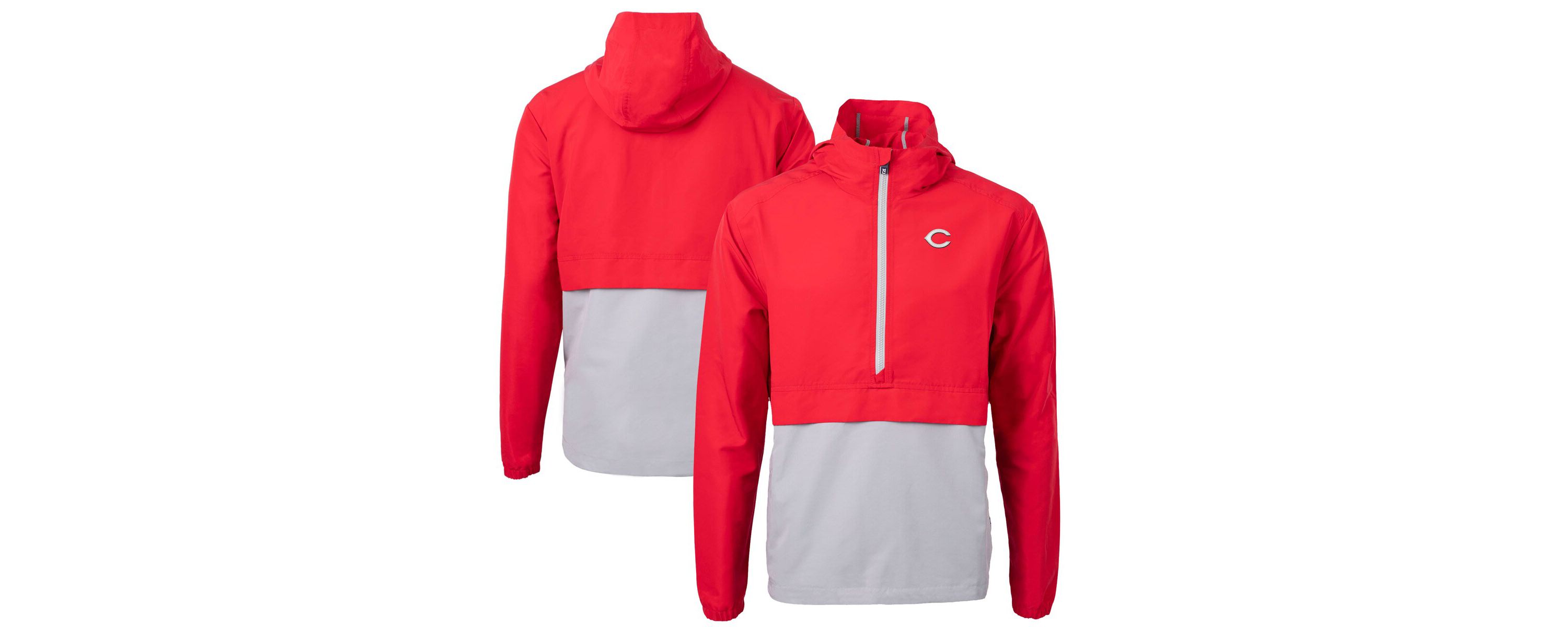 MLB Cincinnati Reds Charter Eco Recycled Half-Zip Anorak Jacket