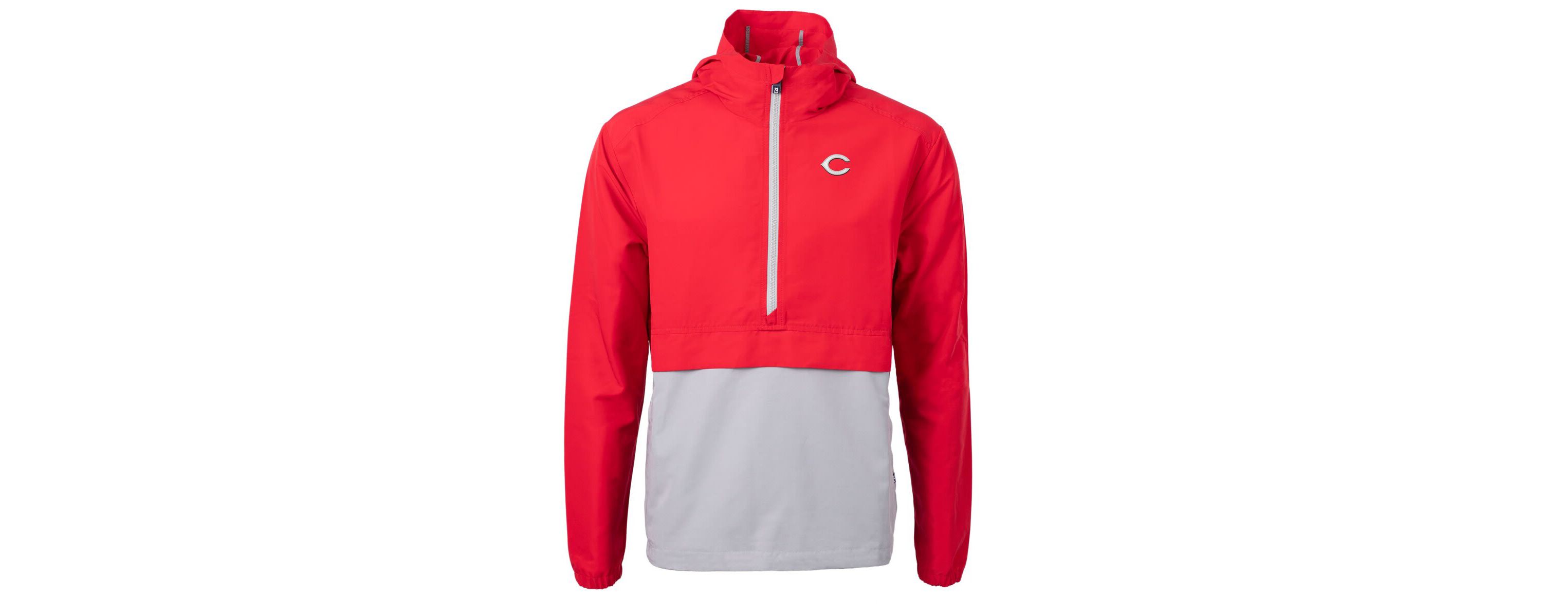 MLB Cincinnati Reds Charter Eco Recycled Half-Zip Anorak Jacket
