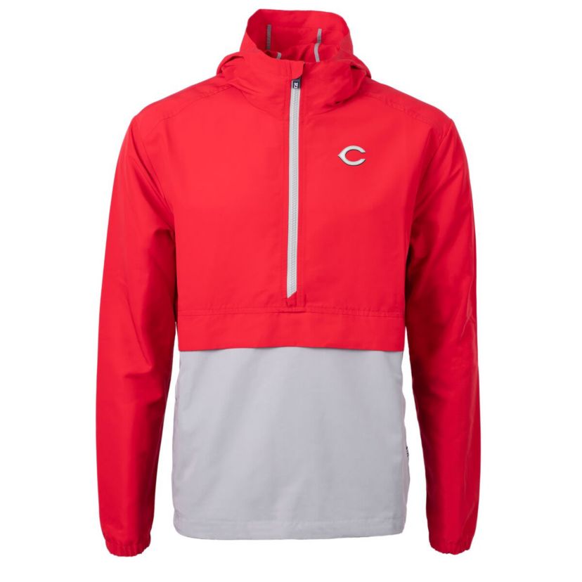 MLB Cincinnati Reds Charter Eco Recycled Half-Zip Anorak Jacket