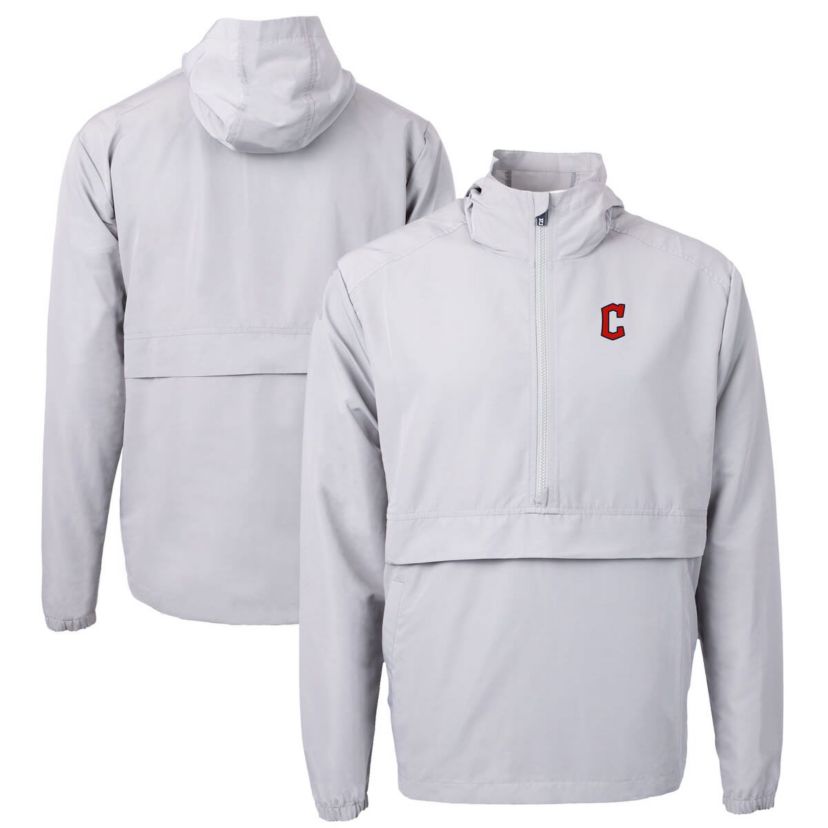MLB Cleveland Guardians Charter Eco Recycled Half-Zip Anorak Jacket