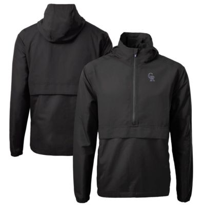 Cutter & Buck Men's MLB Colorado Rockies Charter Eco Recycled Half-Zip Anorak Jacket